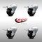 Service Caster 3 Inch SS Soft Rubber Swivel Bolt Hole Caster Set with Total Lock Brake SCC SCC-SSBHTTL20S314-SRS-4 - alternate 2